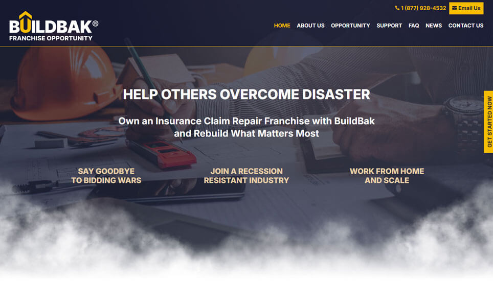 BuildBak Franchise Website